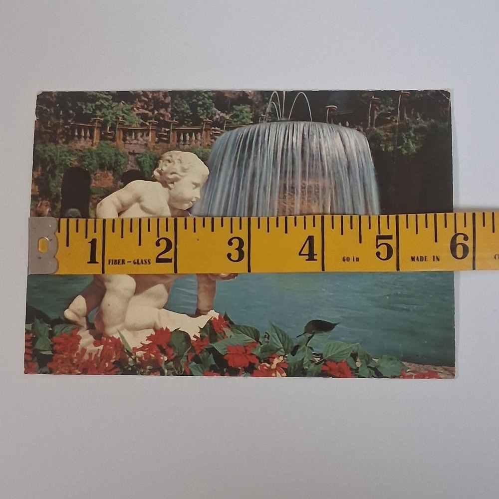 1970 Villa d'Este Tivoli Italy Postcard w/ Vatican Stamps VTG Travel Ephemera - Picture 6 of 7